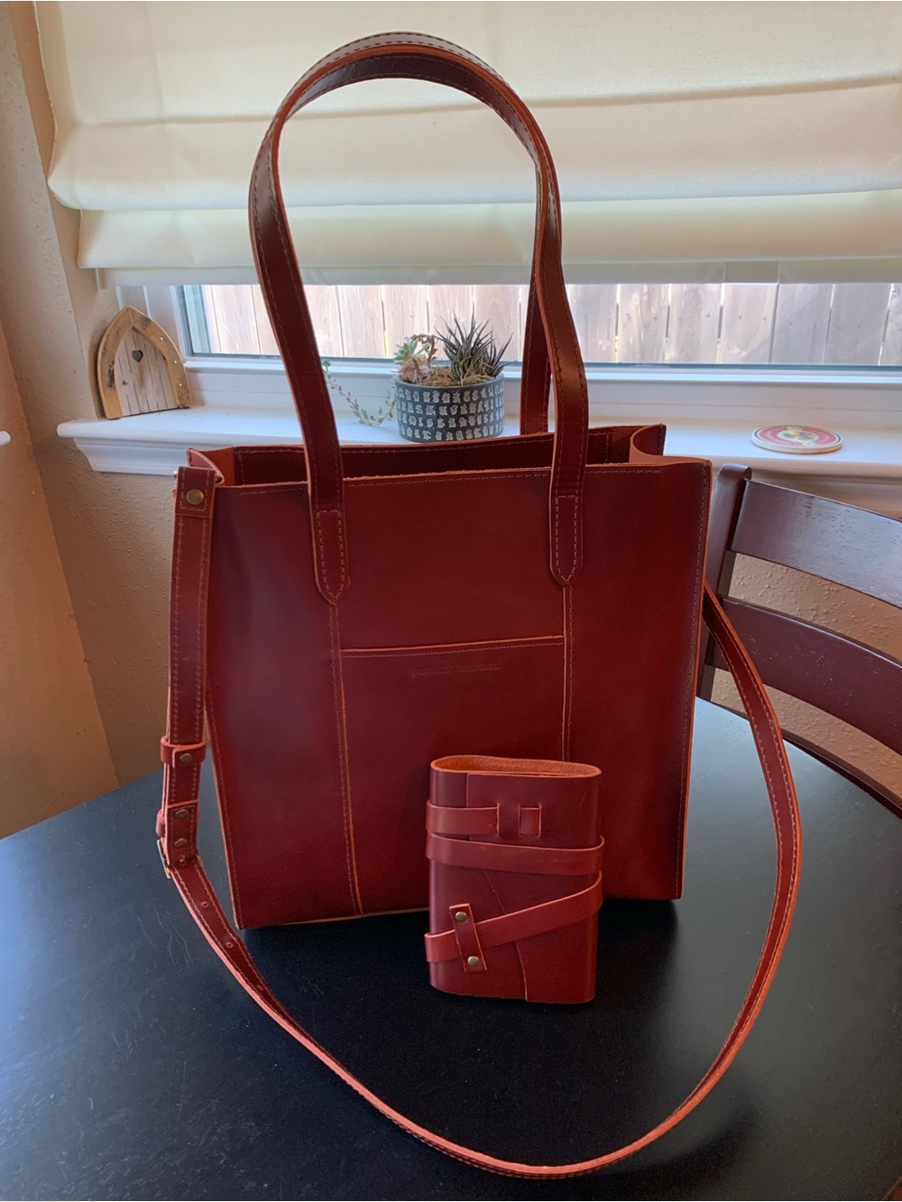 Large (N/S) Lola Crossbody Tote Bundle- Portland Leather Goods